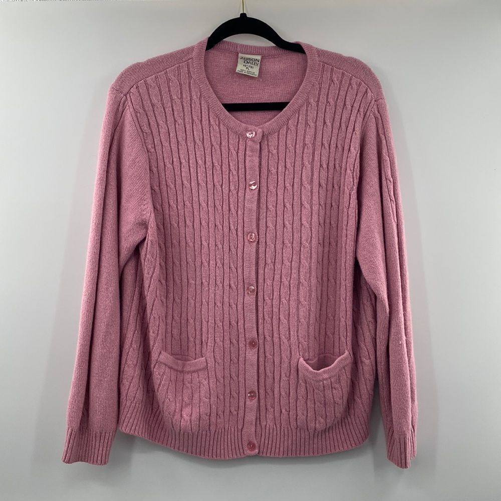 Allison Daley Petites L pink sweater